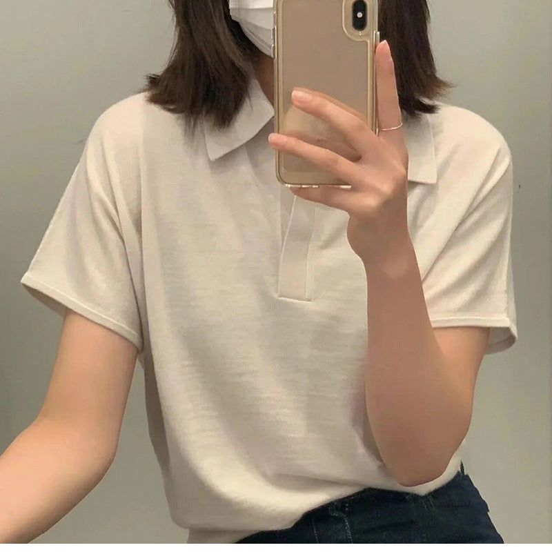 Dame polo shirt med klassisk krave og afslappet snit Stilla
