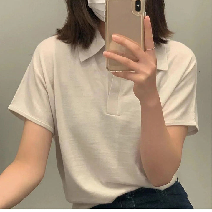 Dame polo shirt med klassisk krave og afslappet snit Stilla