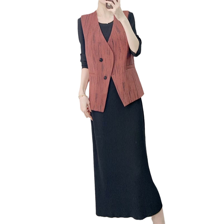 Dame mode veste med to-knap design Stilla