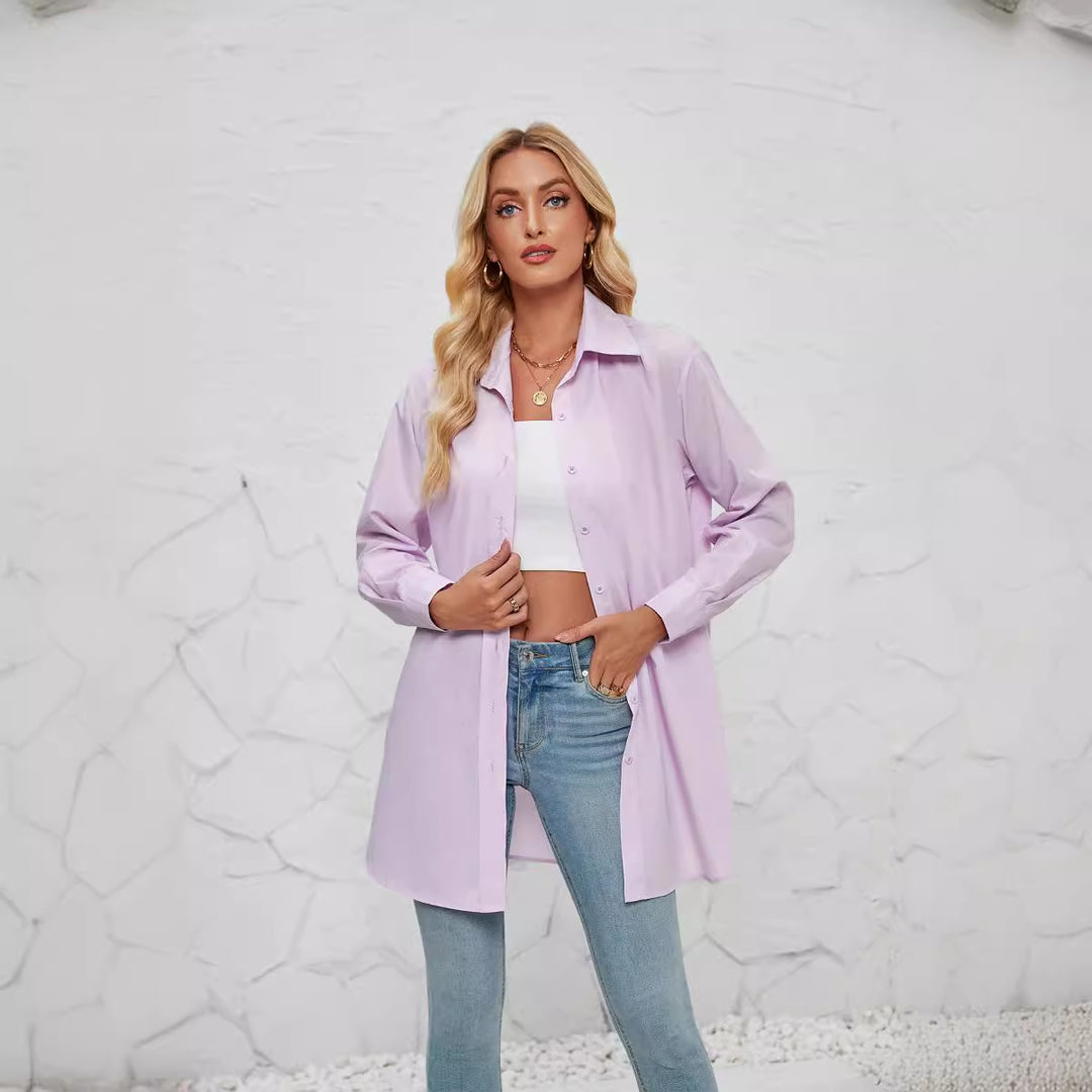 Damer casual skjorte bluse lavet af let stof Stilla