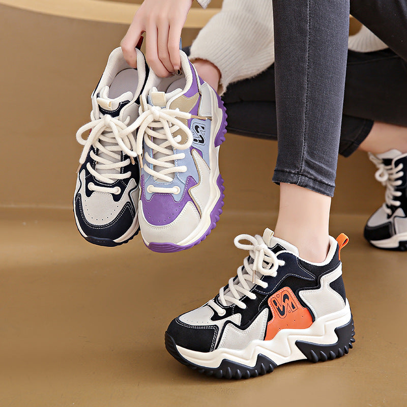 Dame Chunky Sneakers med skridsikker sål og åndbar mesh-konstruktion Stilla