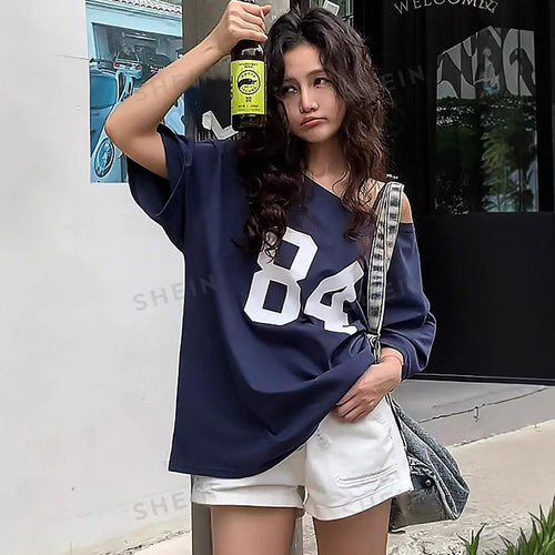 Dame Off-Shoulder Sport T-Shirt Stilla