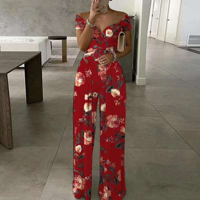Dame blomster mønster kombi-overall Stilla