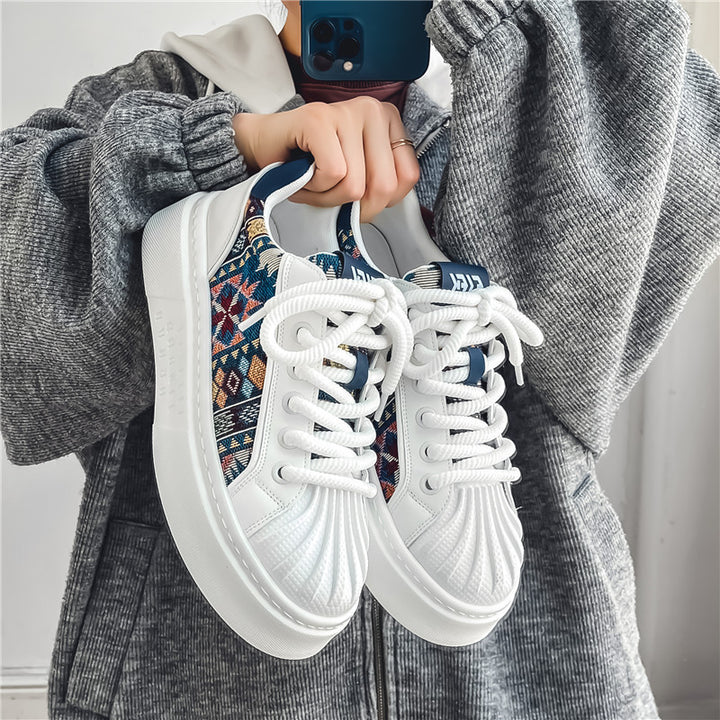 Femme etnisk inspirerede teksturerede sneakers Stilla