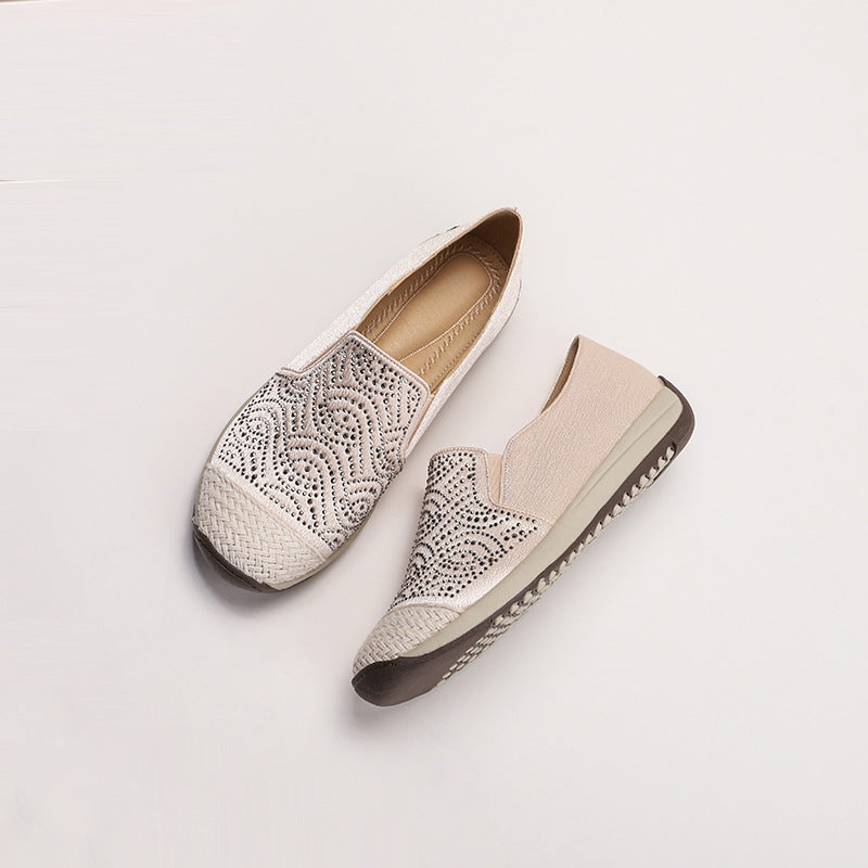 Dame Slip-On sko med funklende strass-applikationer og polstret indersål Stilla