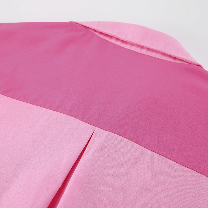 Dame Oversized Bluse med farvede blokdetaljer og moderne pasform Stilla