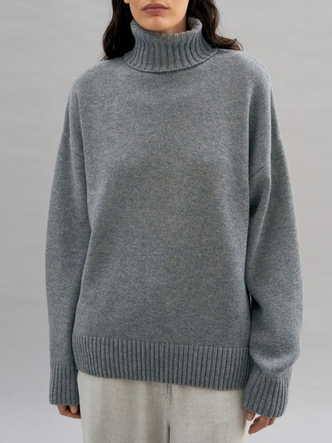 Kvinders hyggelige turtleneck sweater med oversized pasform Stilla