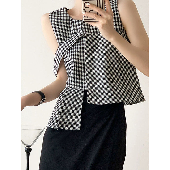 Dame Crop-Top med elegant snøring Stilla