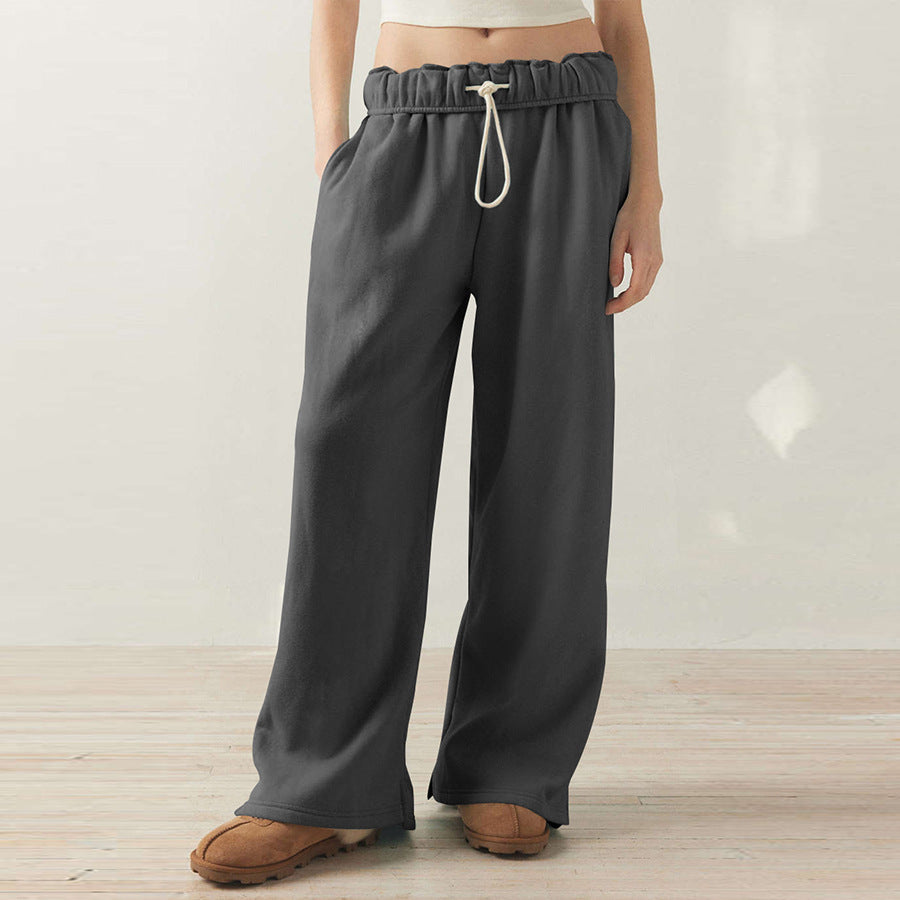 Dame Behagelige Sweatpants med vidde ben og elastisk talje Stilla