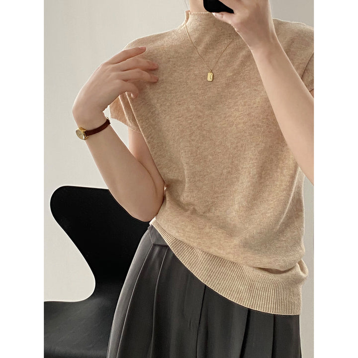 Dame elegant Kortærmet sweater med fin struktur og afslappet pasform Stilla