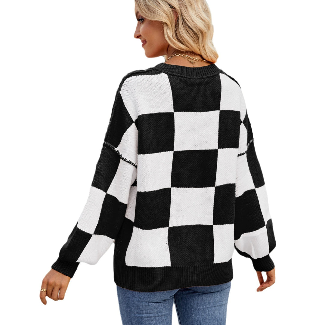 Dame ternet mønster sweater lavet af åndbart strik Stilla