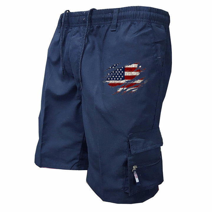 Herre cargo shorts med praktiske sidelommer og elastisk talje Skovae