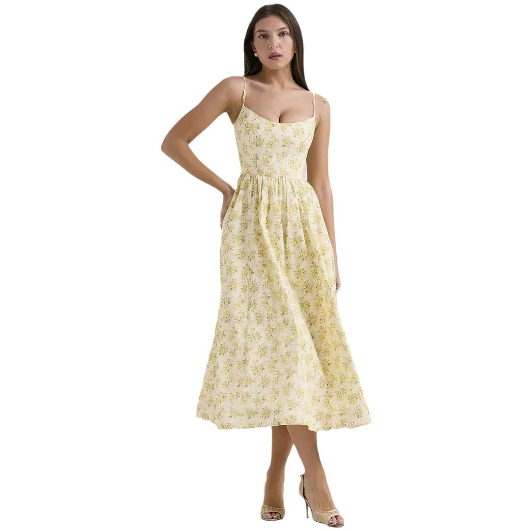 Dame maxi kjole med blomsterprint og elegant, flydende silhuet Stilla