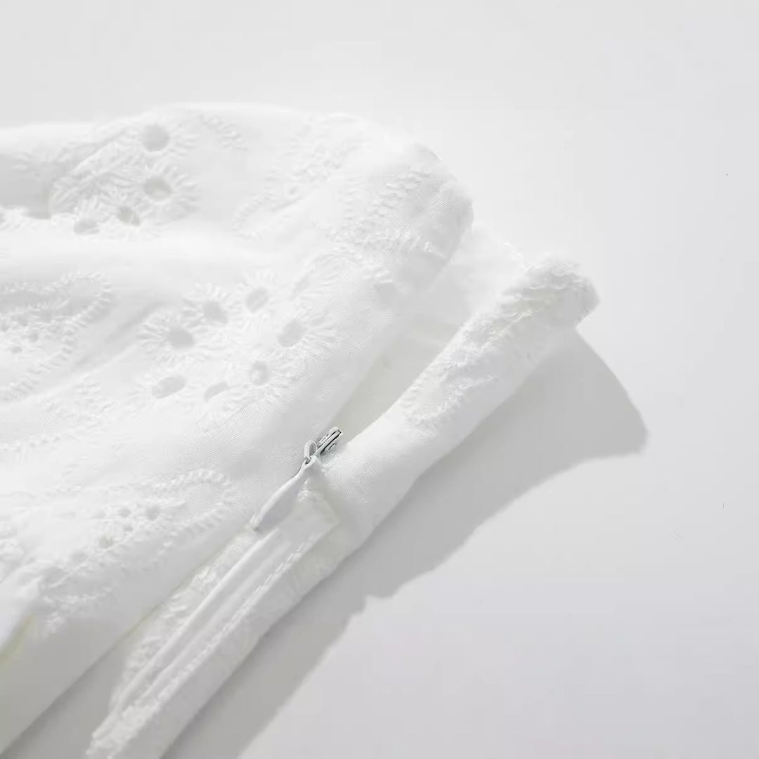 Femme Broderet Flæse Mini Skirt Stilla