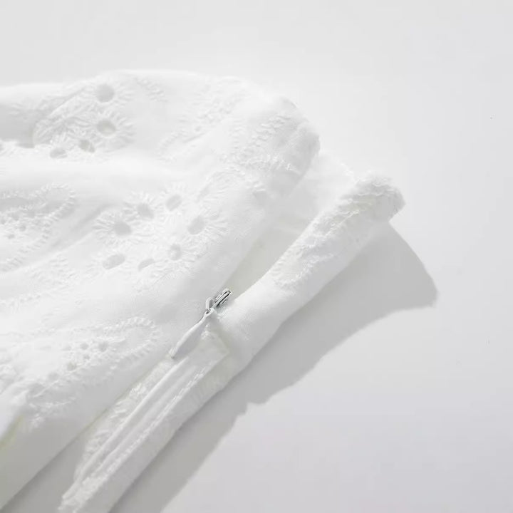 Femme Broderet Flæse Mini Skirt Stilla