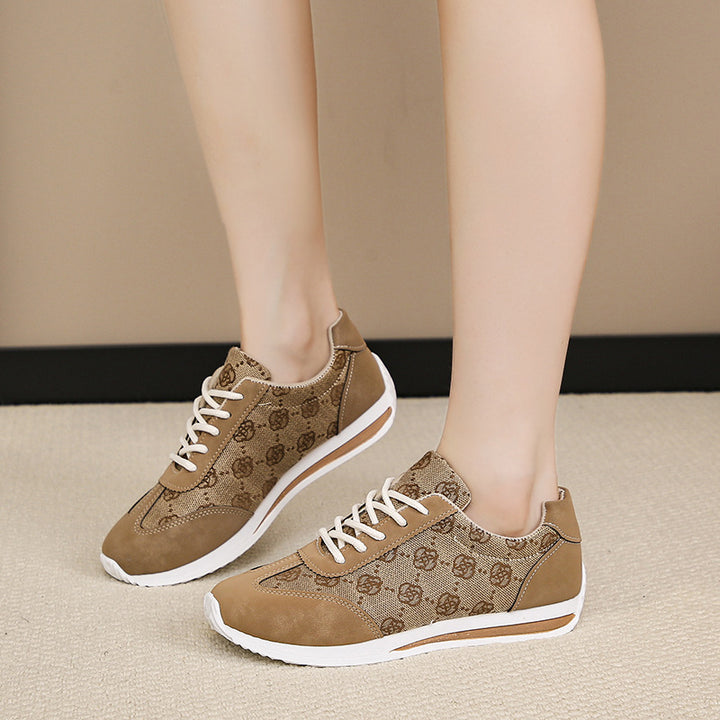 Dame nan let Jacquard fritids sneakers med polstret komfort fodseng Skovae