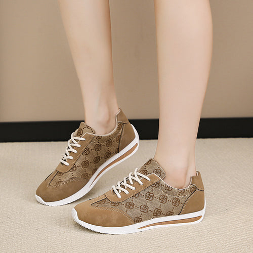 Dame nan let Jacquard fritids sneakers med polstret komfort fodseng Skovae
