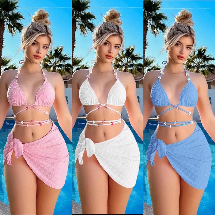 Dame Bikini-sæt med legende indpakningsskørt og moderigtigt design Stilla