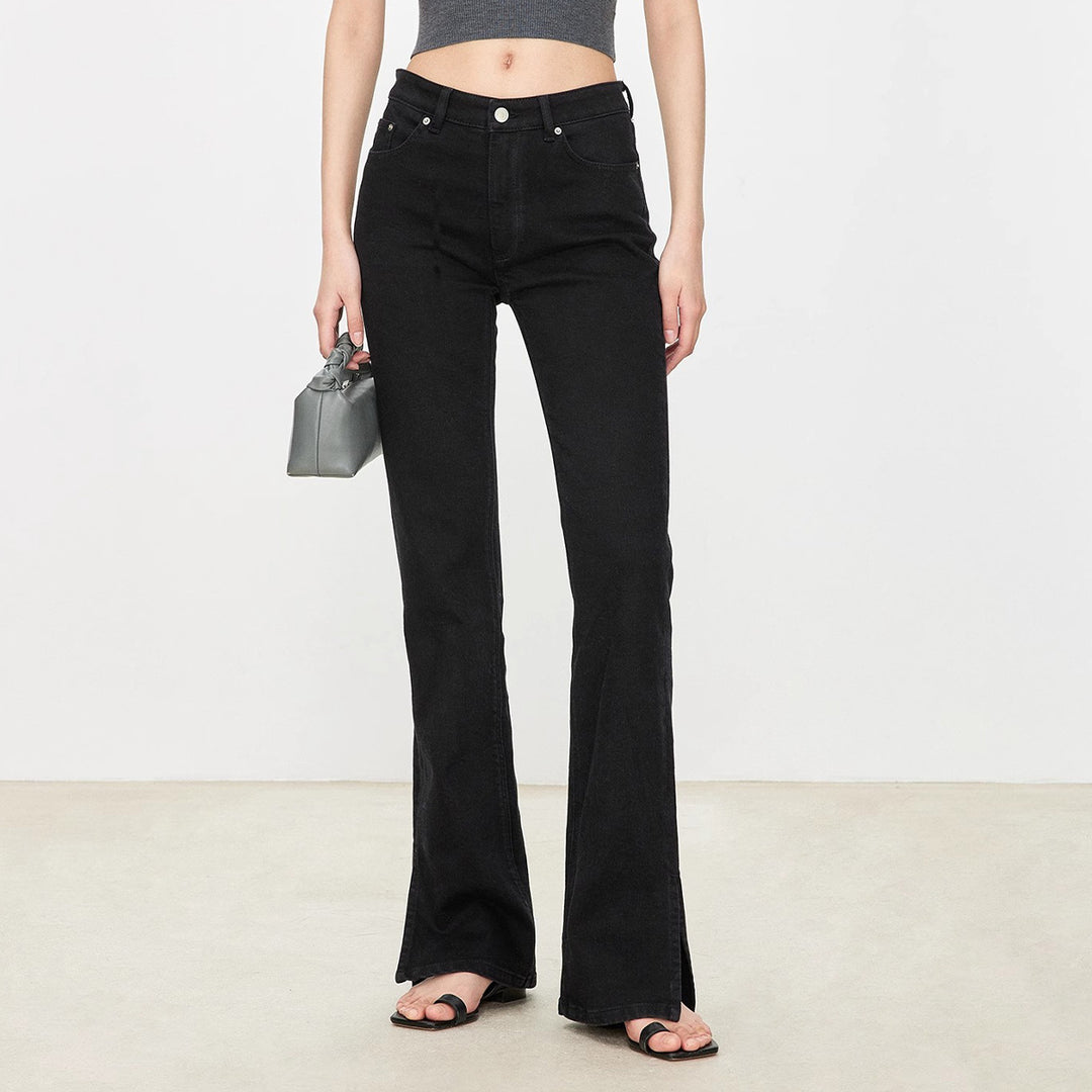 Dame højtaljede flared jeans med tidløst elegant snit Stilla