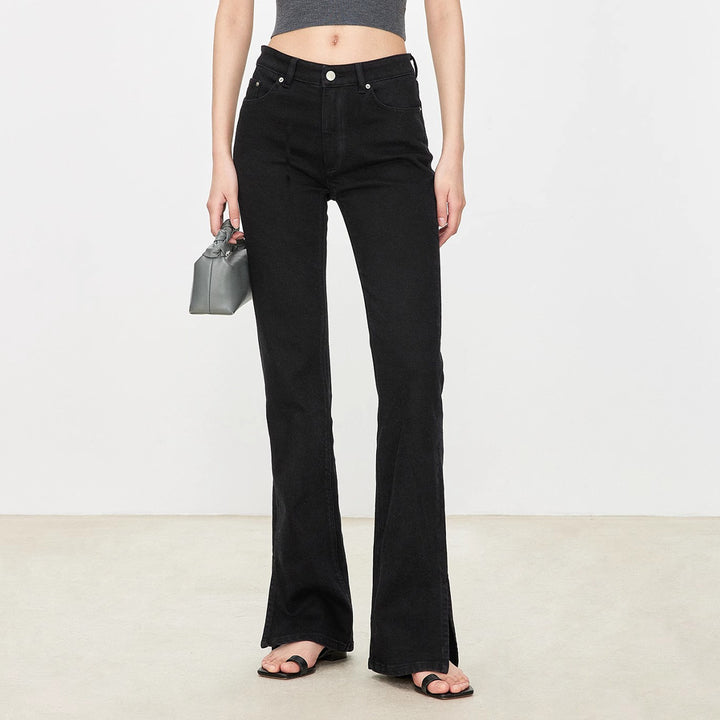 Dame højtaljede flared jeans med tidløst elegant snit Stilla