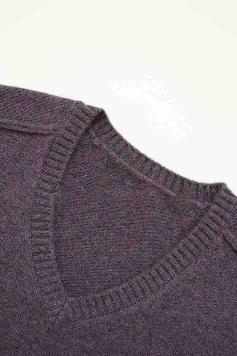 Damer fin V-hals sweater lavet af høj kvalitet uld Stilla
