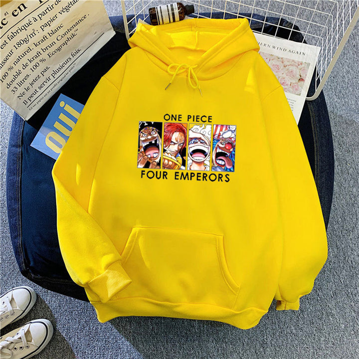 Kvinders hættetrøje med unikt anime design Skovae