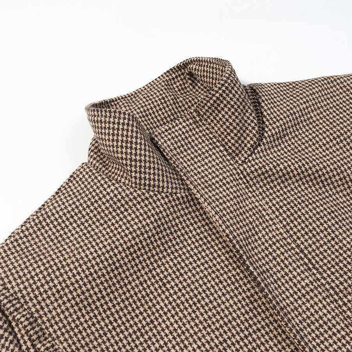 Kvinders overgangsjakke med moderne houndstooth mønster Stilla