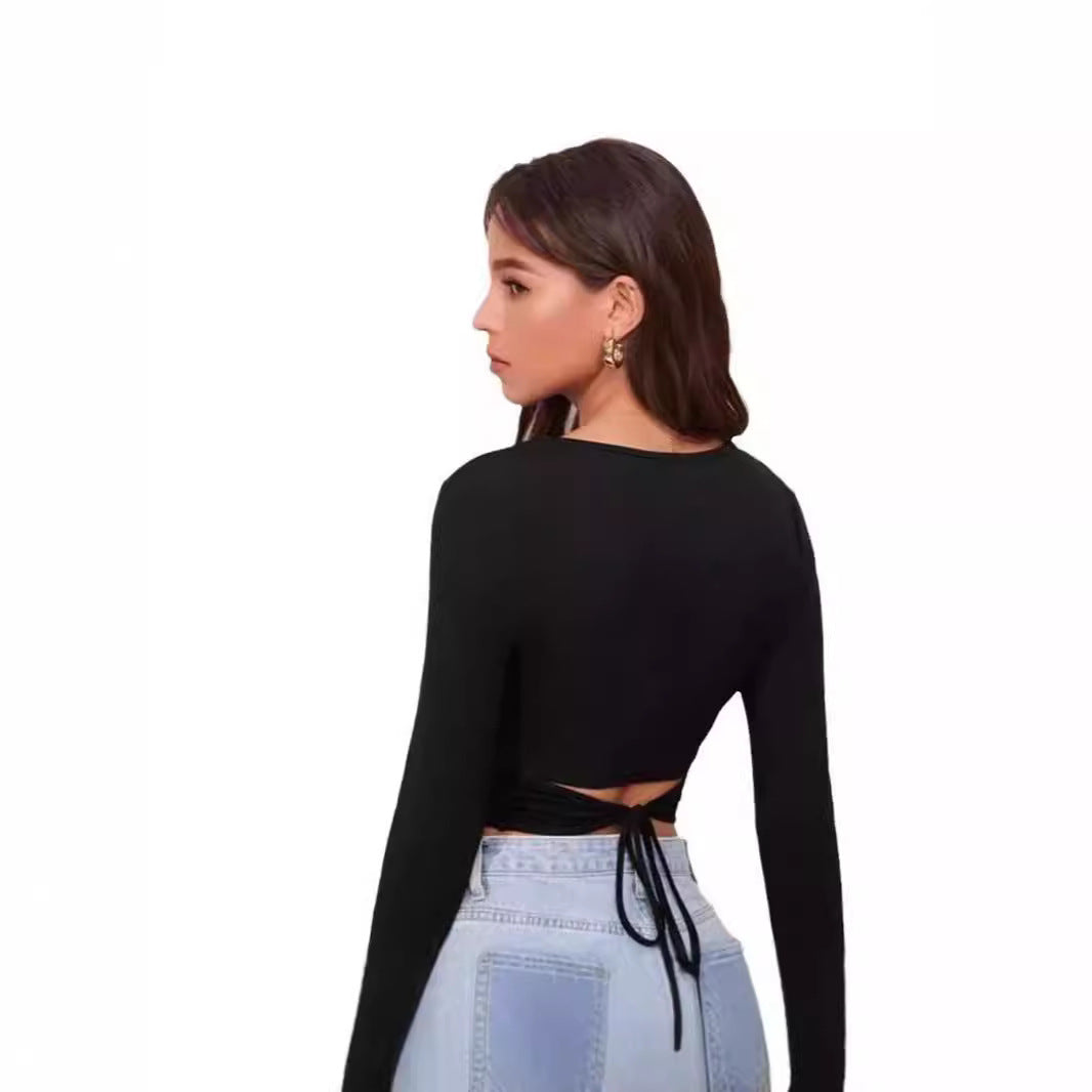 Dame Langærmet top med elegant snit Stilla