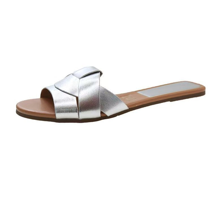 Dame Slide Sandaler med moderne kryds-design Stilla