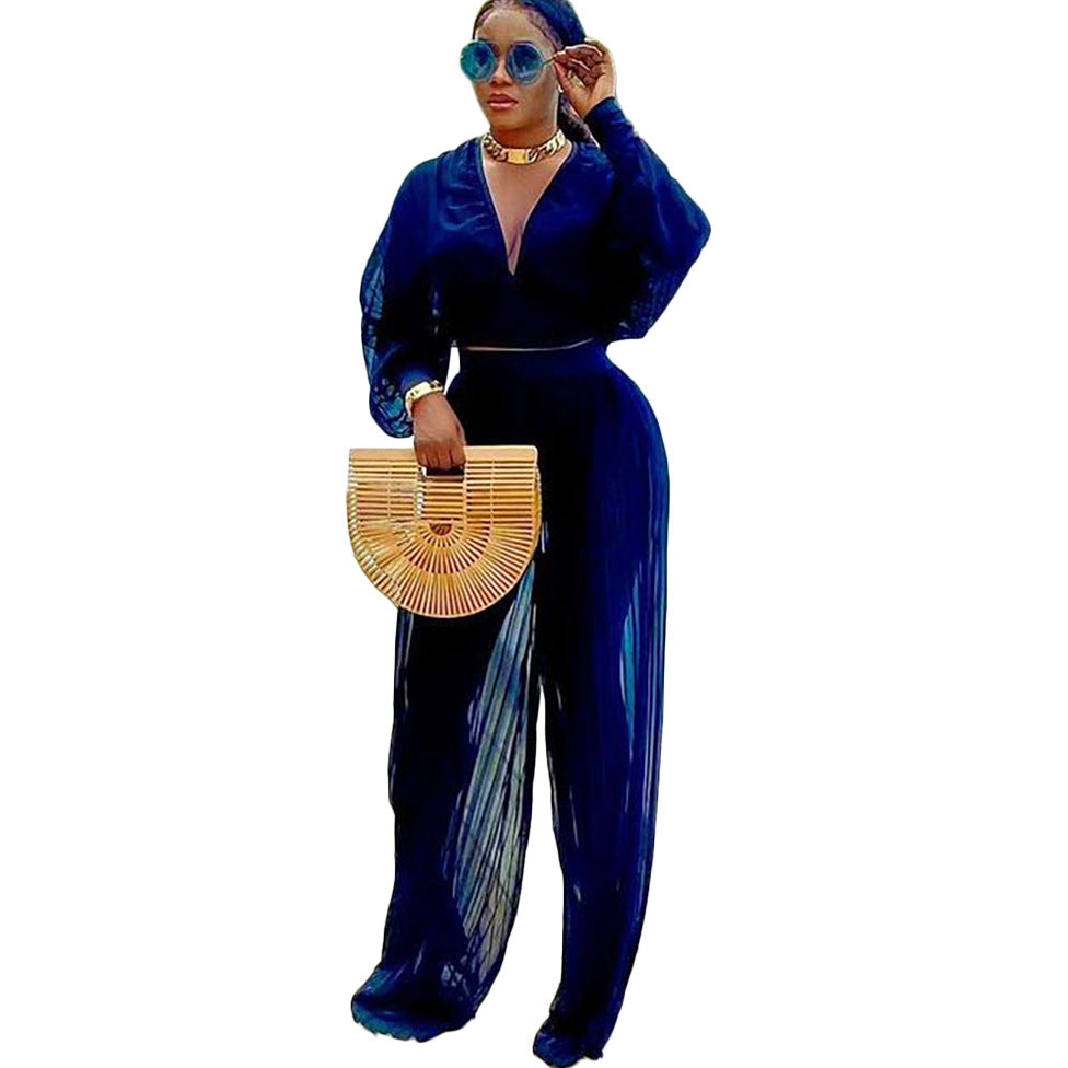 Dame Sommer-outfit med crop top og maxiskørt Stilla