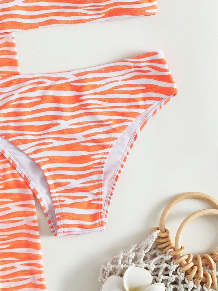 Dame Bikini-sæt med moderne indpakningsskørt Skovae