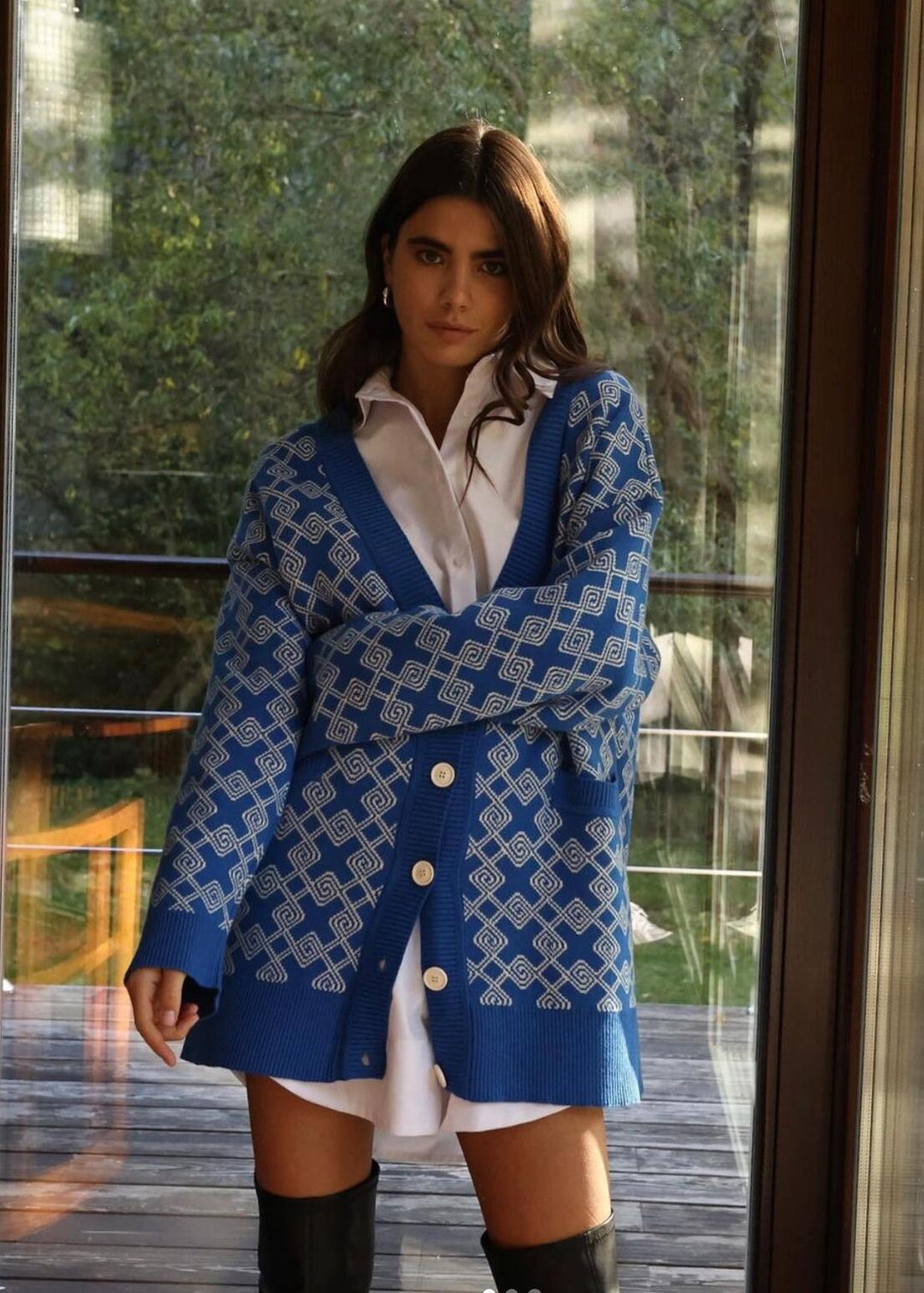 Dame Fritids Strikcardigan Stilla