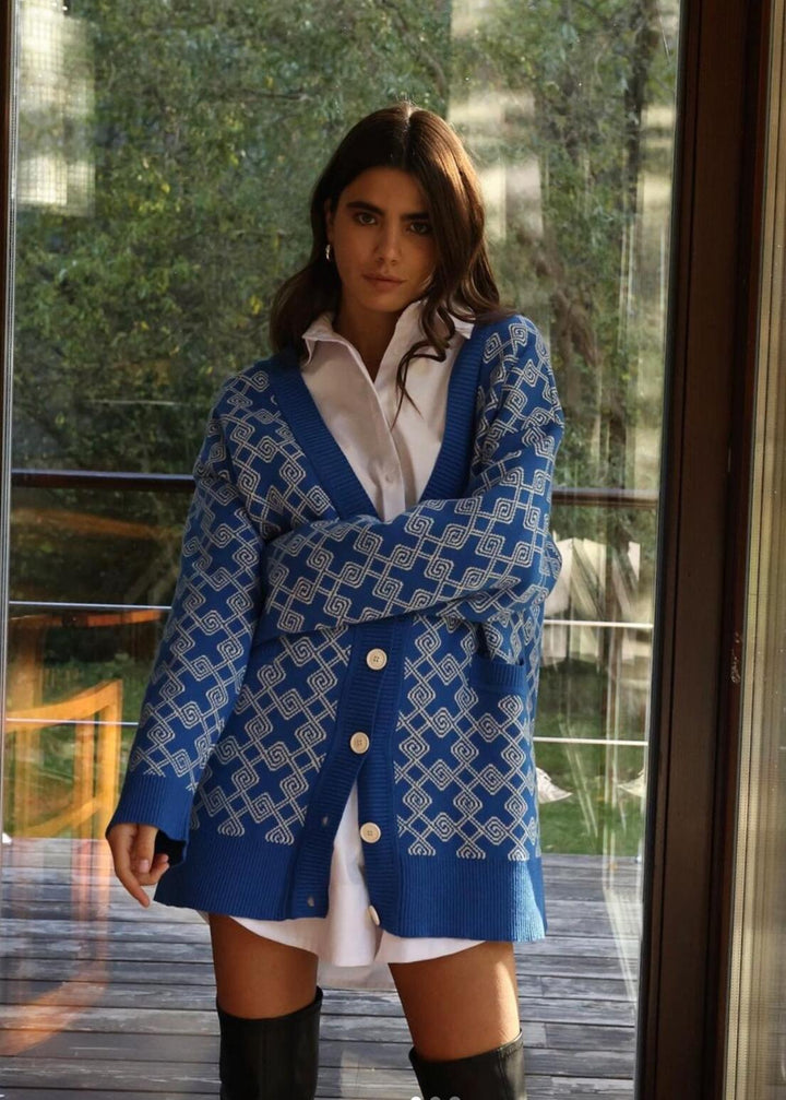 Dame Fritids Strikcardigan Stilla