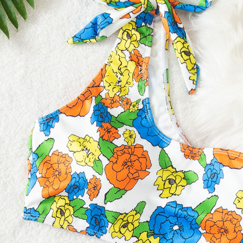 Damer Ensidig Bikini med blomsterdesign Skovae