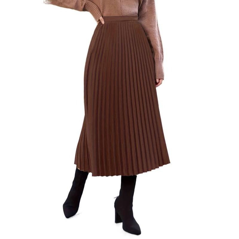 Dame Plisseret med høj talje og elegant udstråling Skovae