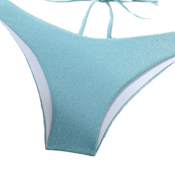 Dame bikini-sæt med glitrende detaljer og justerbar neckholder Stilla
