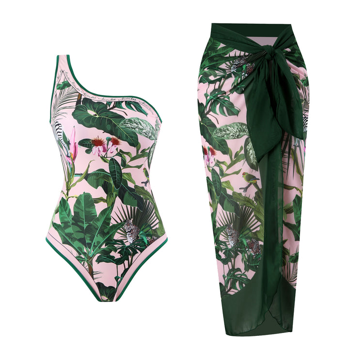 Dame Sarong-nederdel med blomsterdesign og justerbart bånd Stilla