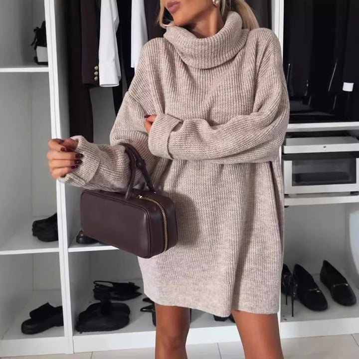 Dame Oversized Strik Rullekravekjole Stilla