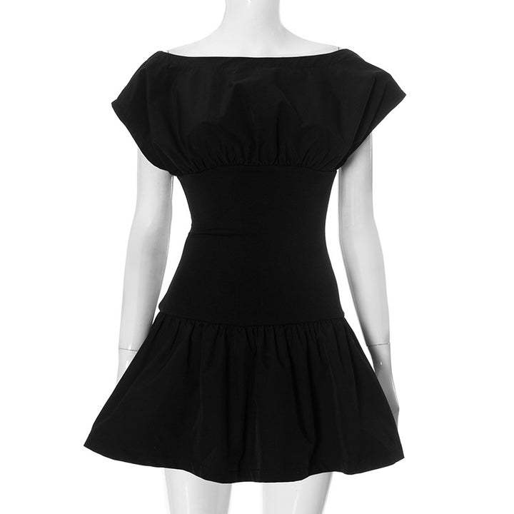 Femme Off-Shoulder Rüsch Mini Kjole Stilla
