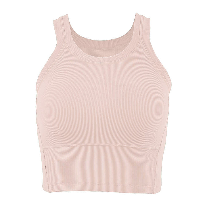 Dame sporty rib crop top med åndbare indlæg Stilla