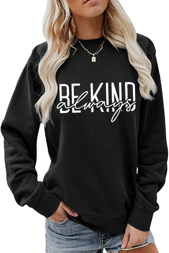 Stilla | O Hals Lange Ærmer Bogstav Print Sweatshirt