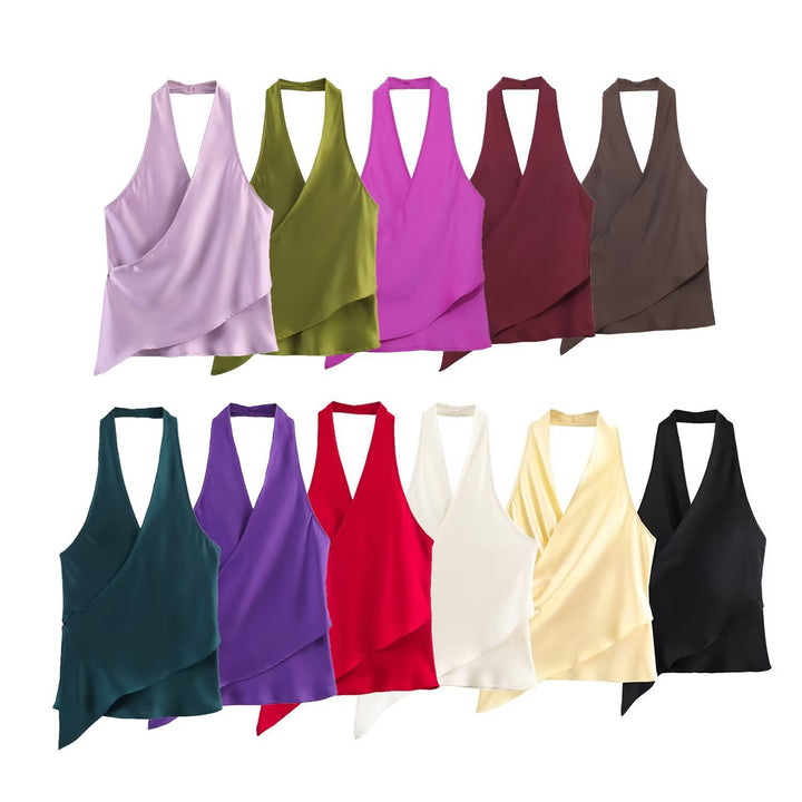Dame Wickelbluse med V-hals Skovae