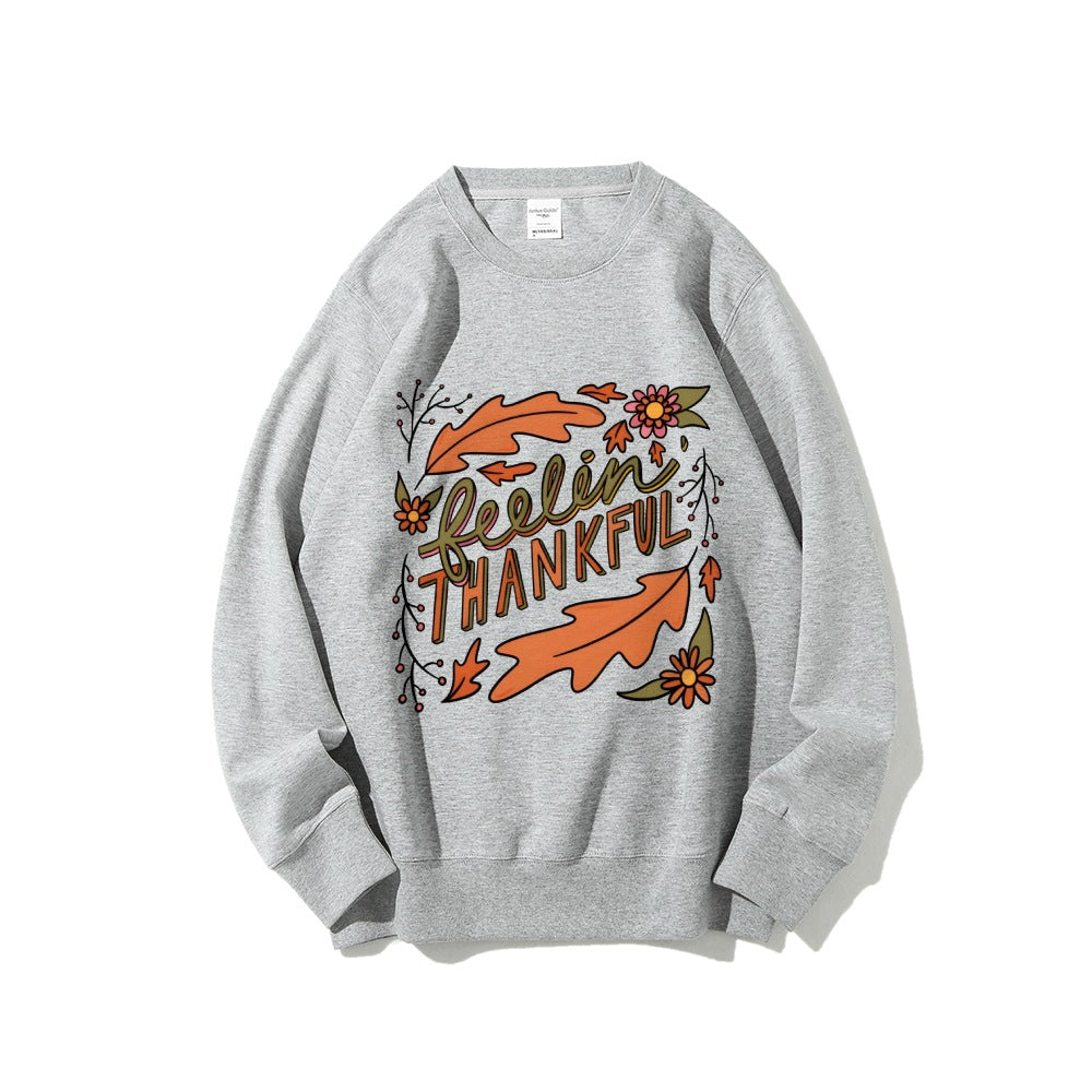 Kvinders sweatshirt med farverigt efterårsdesign og inspirerende tekst Stilla