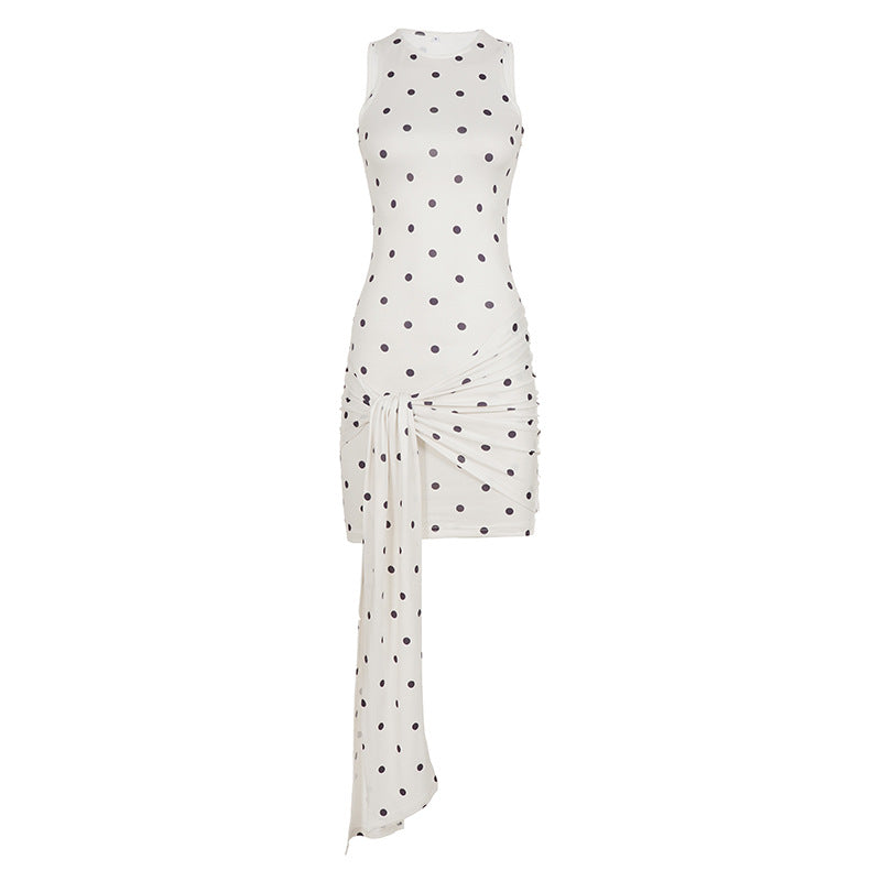 Damen asymmetrisches Wickelkleid mit einzigartigen Rüschendetails Skovae