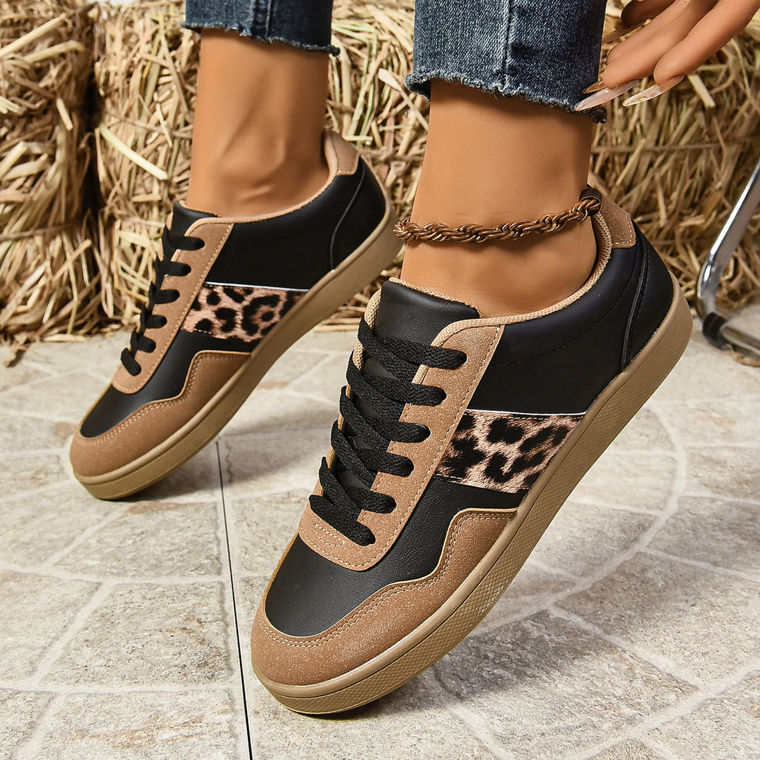 Dame mode Sneakers med animalisk print og polstret sål Stilla