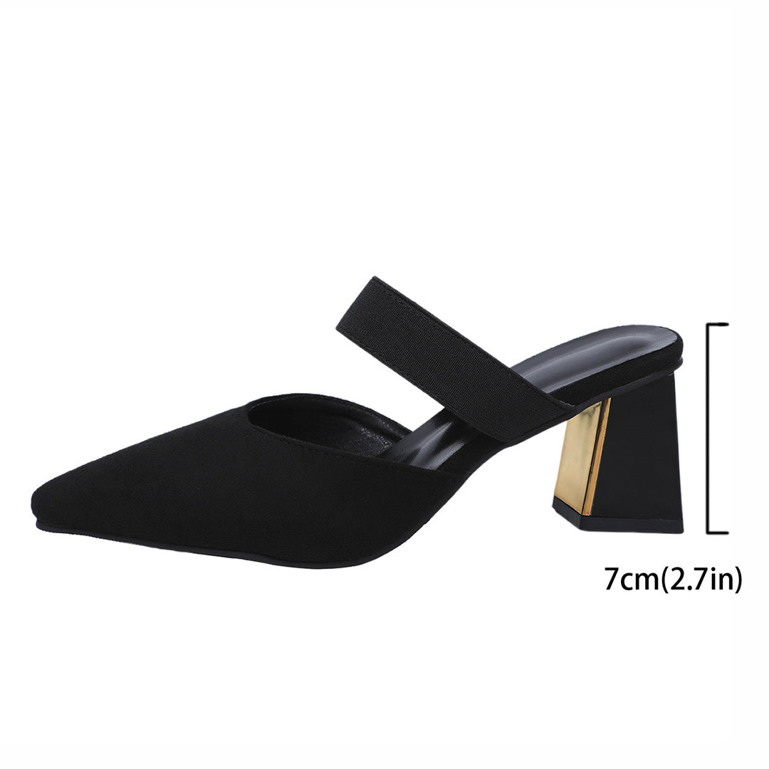 Damer elegante Slingback-pumper med blokhæle og justerbar rem Stilla
