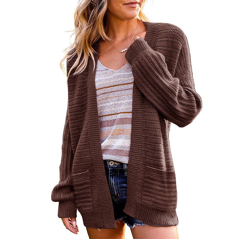 Kvindernes cardigan med tekstureret design og åben front Stilla
