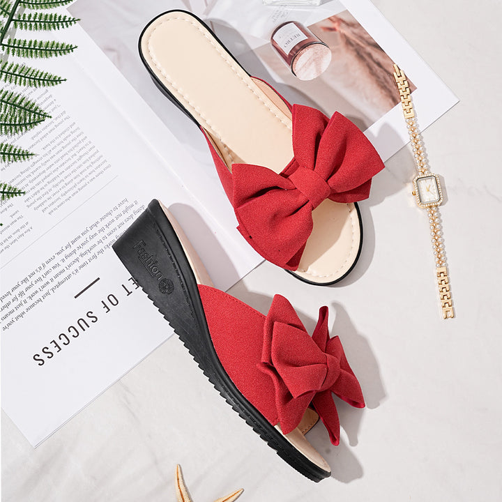 Dame elegante Wedge-sandaler med dekorativ sløjfe-detalje Stilla