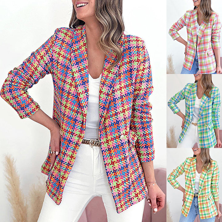 Dame mode Tweed-blazer med struktureret overmateriale og afslappet pasform Stilla