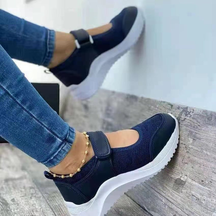 Dame Komfortable Sneakers med Velcro og åndbar overfladestruktur Stilla
